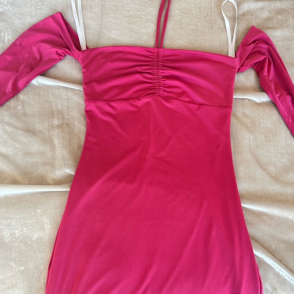 Lovers & Friends Olivia Mini Dress: XS, Watermelon Pink. - Picture 4 of 5